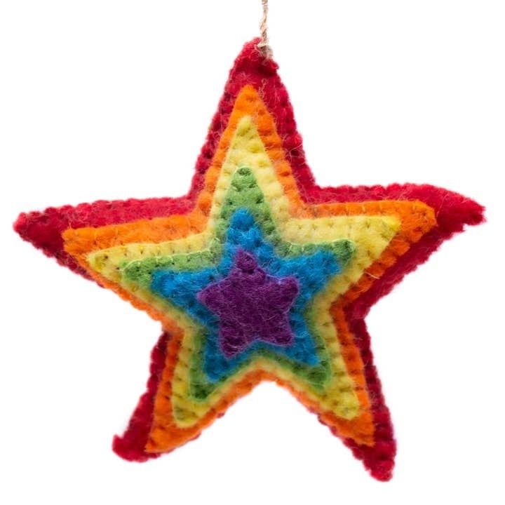 Starburst Felt Ornament, Nepal