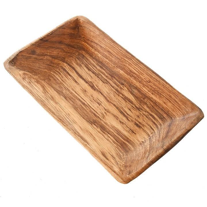 Olive Wood Rectangular Serving Tray, Kenya
