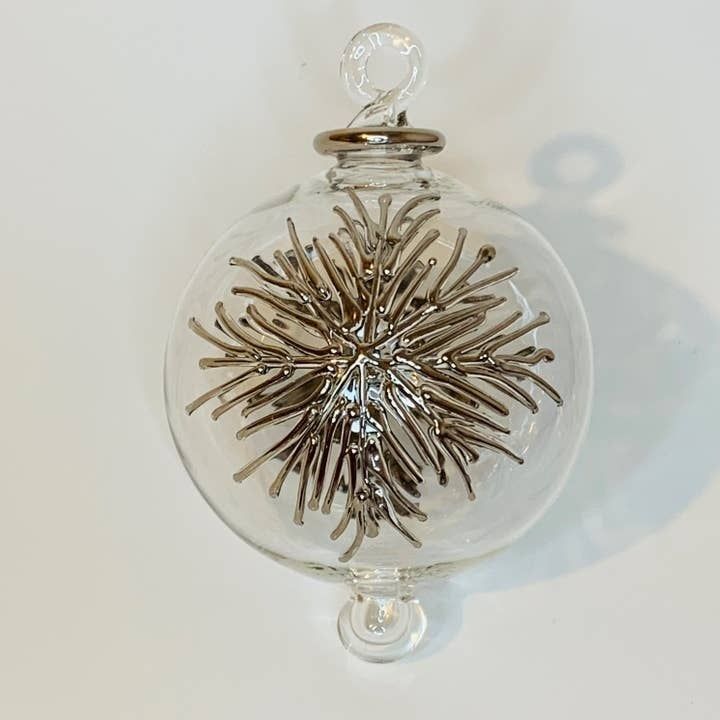 Blown Glass Ornament - Frozen Silver, Egypt