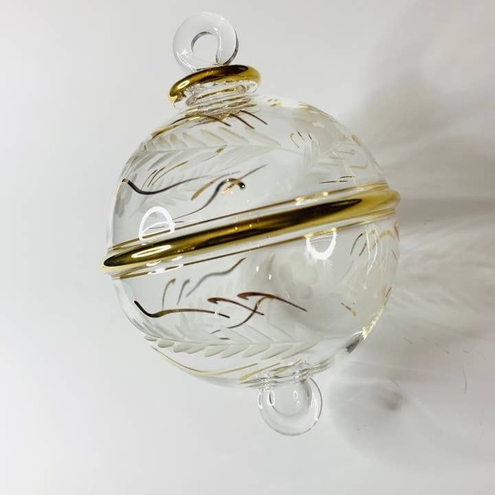 Blown Glass Ornament - Delicate Flowers, Egypt