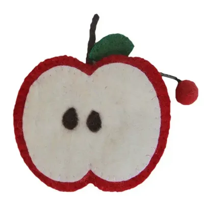 Apple Slice Felt Coin Purse, Nepal