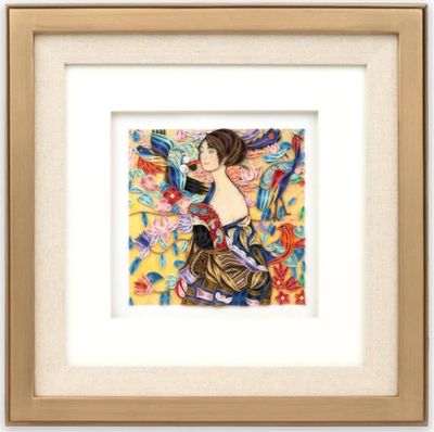 Large Quilling Card Frame - Gold