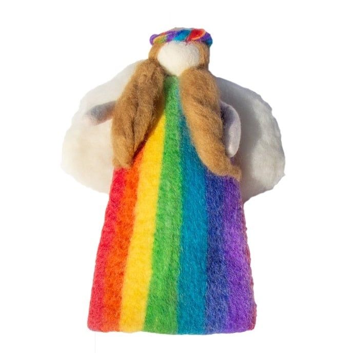 Rainbow Felt Angel Tree Topper, Kenya
