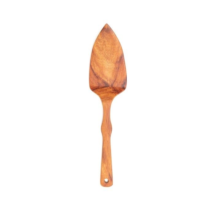 Hand Carved Wood Cake Server Macawood, Guatemala