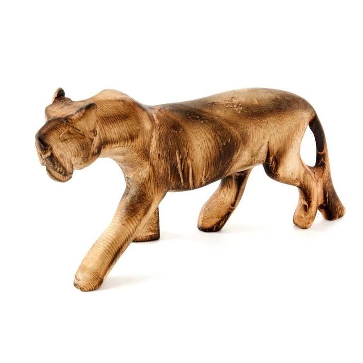 Kenyan Jacaranda Wood Lioness Sculpture, Kenya