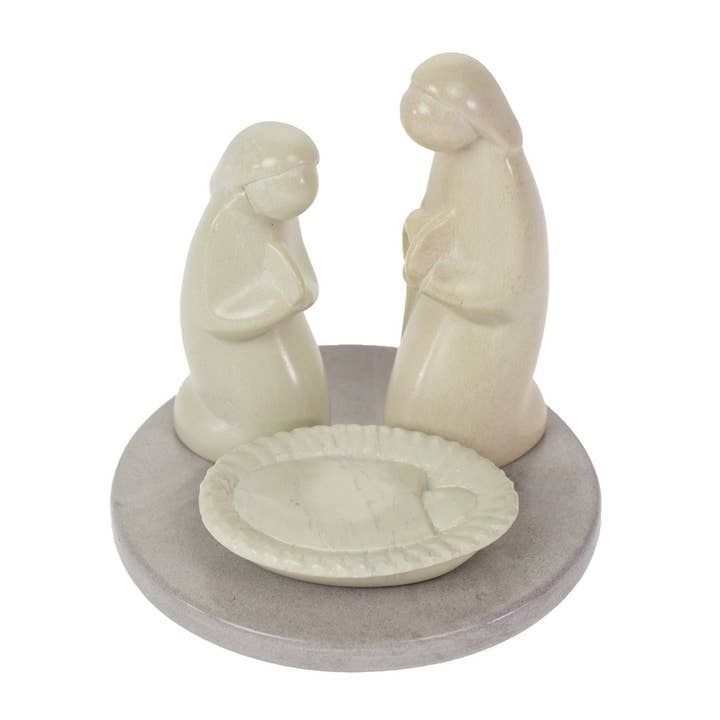 3 Piece Soapstone Nativity Set, Kenya