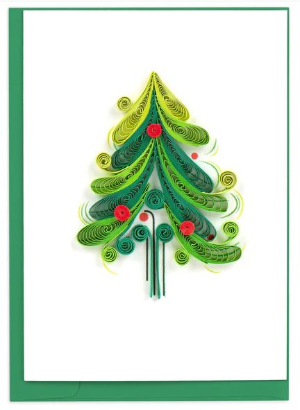 Christmas Tree Quilling Card Mini, Vietnam