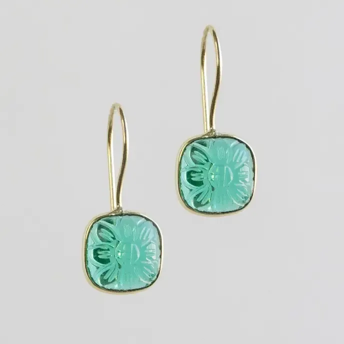 Lalita Blue Daisy Dangle Earrings, India