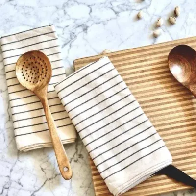 Cotton Tea Towel in Ivory, India