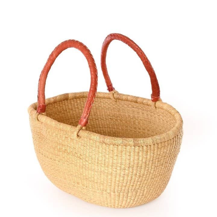 Large Oval Picnic Basket, Ghana