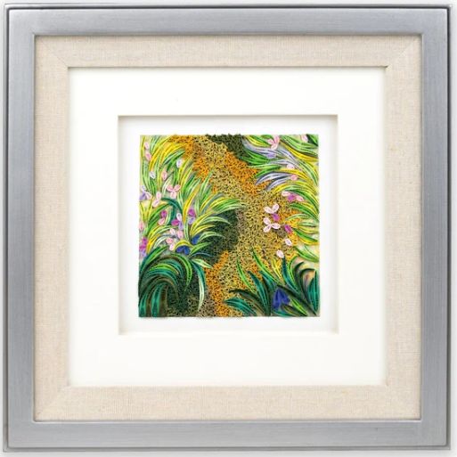 Large Quilling Card Frame - Silver