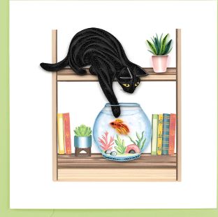 Mischievous Cat Quilling Card, Vietnam