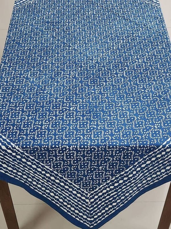 Square Indigo Tablecloth 62&quot; x62&quot;, India
