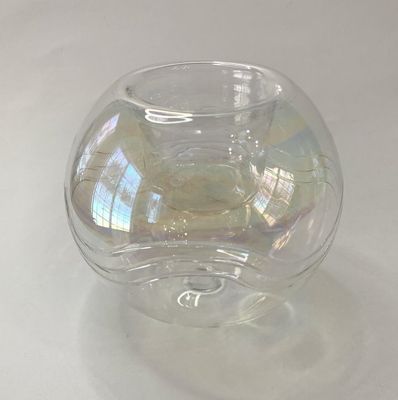 Blown Glass Candle Holder - Ocean Waves, Egypt