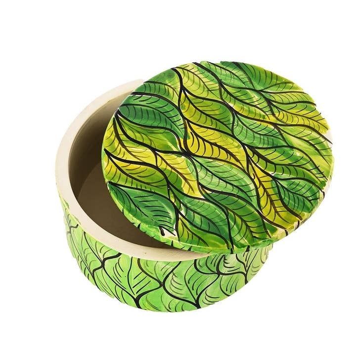 Botanical Soapstone Box, Kenya