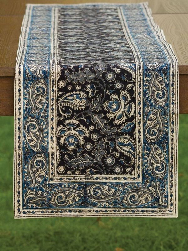 Paisley Kalamkari Table Runner, India