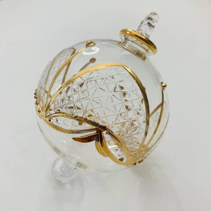 Blown Glass Ornament - Gothic Arch Gold, Egypt