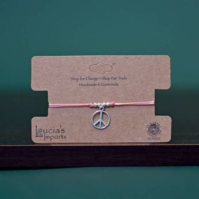 Peace String Charm Bracelet, Guatemala