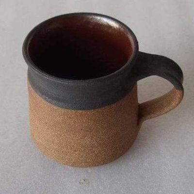 Rustic Matt Black Mug Small, India