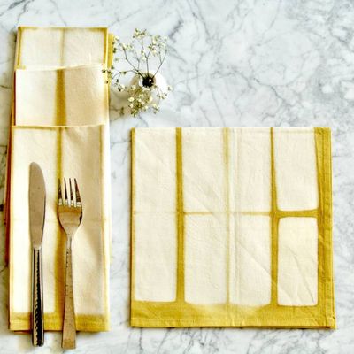 Yellow Itajime Napkin, India