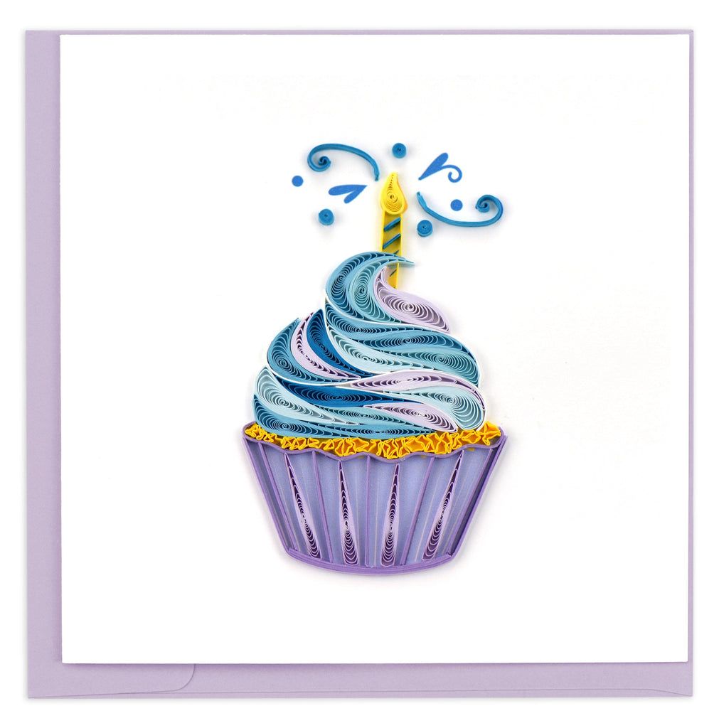 Birthday Cupcake and Candle Quilling Card, Vietnam