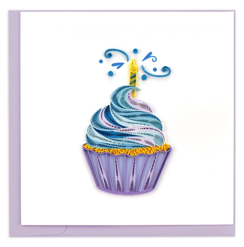 Birthday Cupcake and Candle Quilling Card, Vietnam