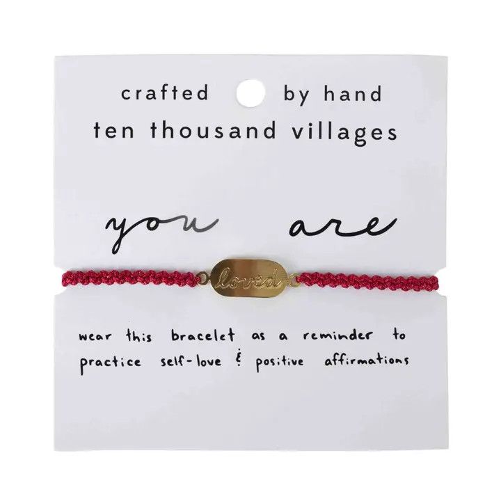 Affirmation Bracelet - You Are Loved, Nepal
