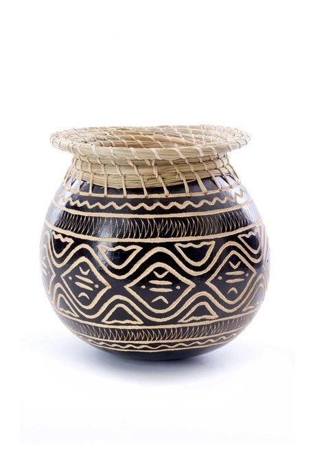 Small Carved Calabash Gourd Vessel, Kenya
