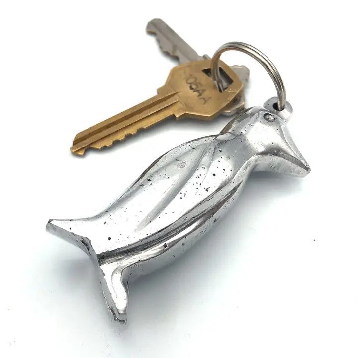 Recycled Aluminum Penguin Keychain, Nicaragua