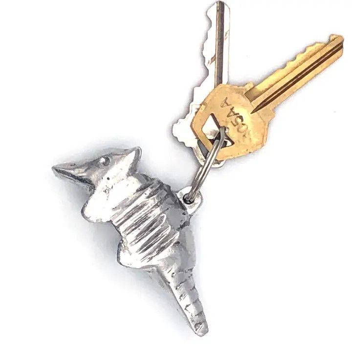 Recycled Aluminum Armadillo Keychain, Nicaragua