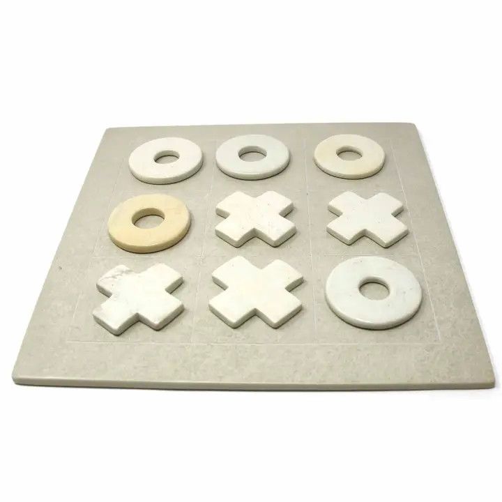 Hand Carved Soapstone Tic-Tac-Toe Game Set, Kenya
