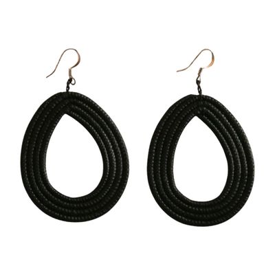Black-Loop Earrings, Rwanda