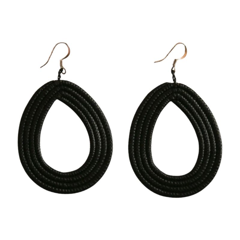 Black-Loop Earrings, Rwanda