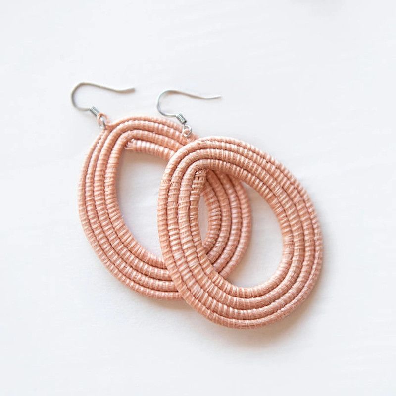 Blush- Loop Earrings, Rwanda