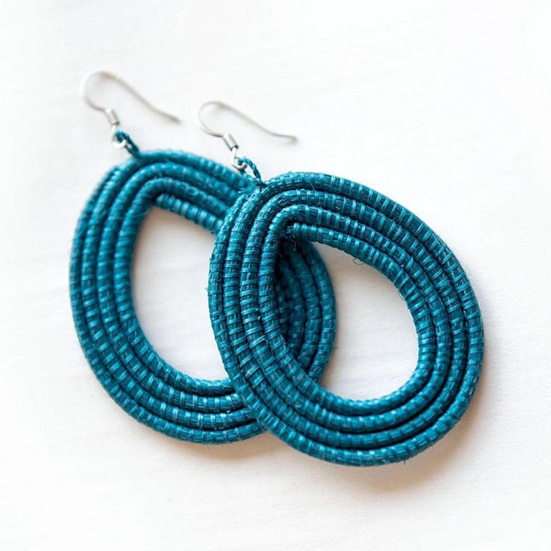 Celestial Blue- Loop Earrings, Rwanda