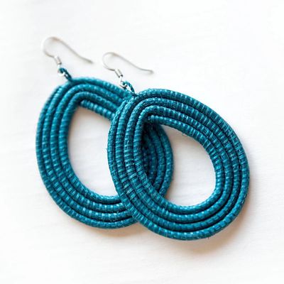 Celestial Blue- Loop Earrings, Rwanda