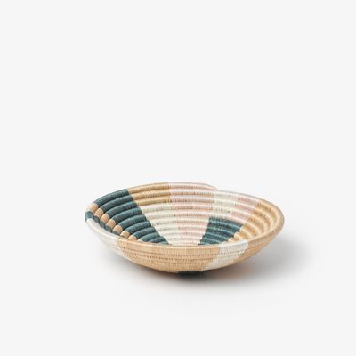 Prism Bowl-Light Pink &amp; Teal 7", Rwanda