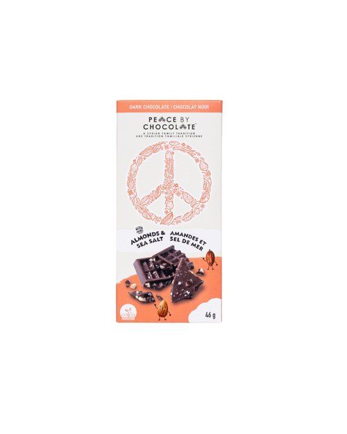 Peace Bar Dark with Almond &amp; Sea Salt , Peace By Chocolate