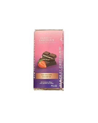 Dark Chocolate and Strawberry Cream Bar, Peace By Chocolate