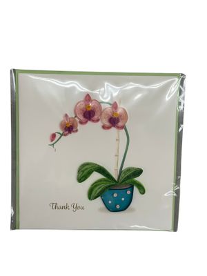 Thank you Potted Orchid Quilling Card, Vietnam