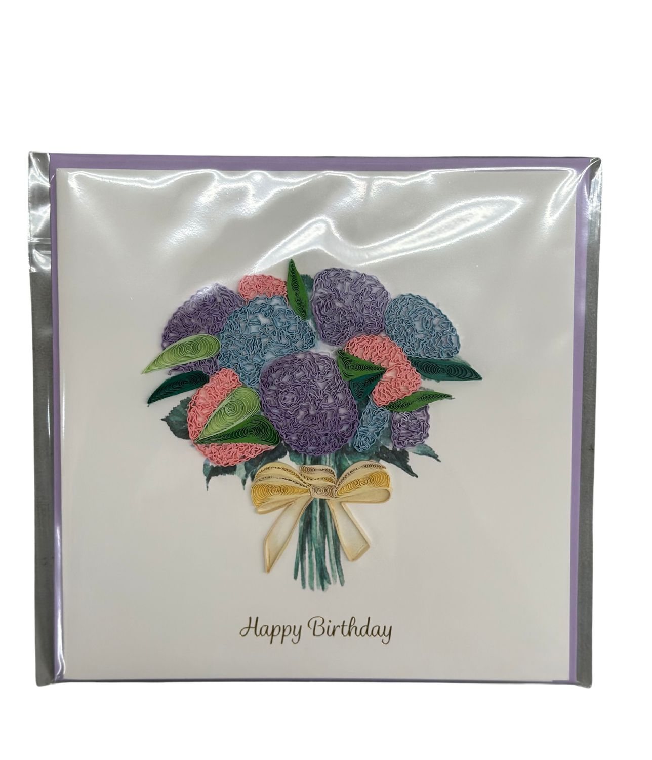 Birthday Hydrangeas Bouquet Quilling Card, Vietnam