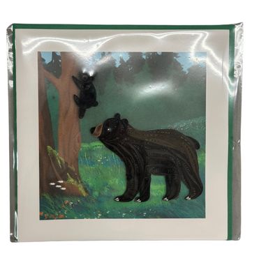 Black Bear &amp; Cub Quilling Card, Vietnam