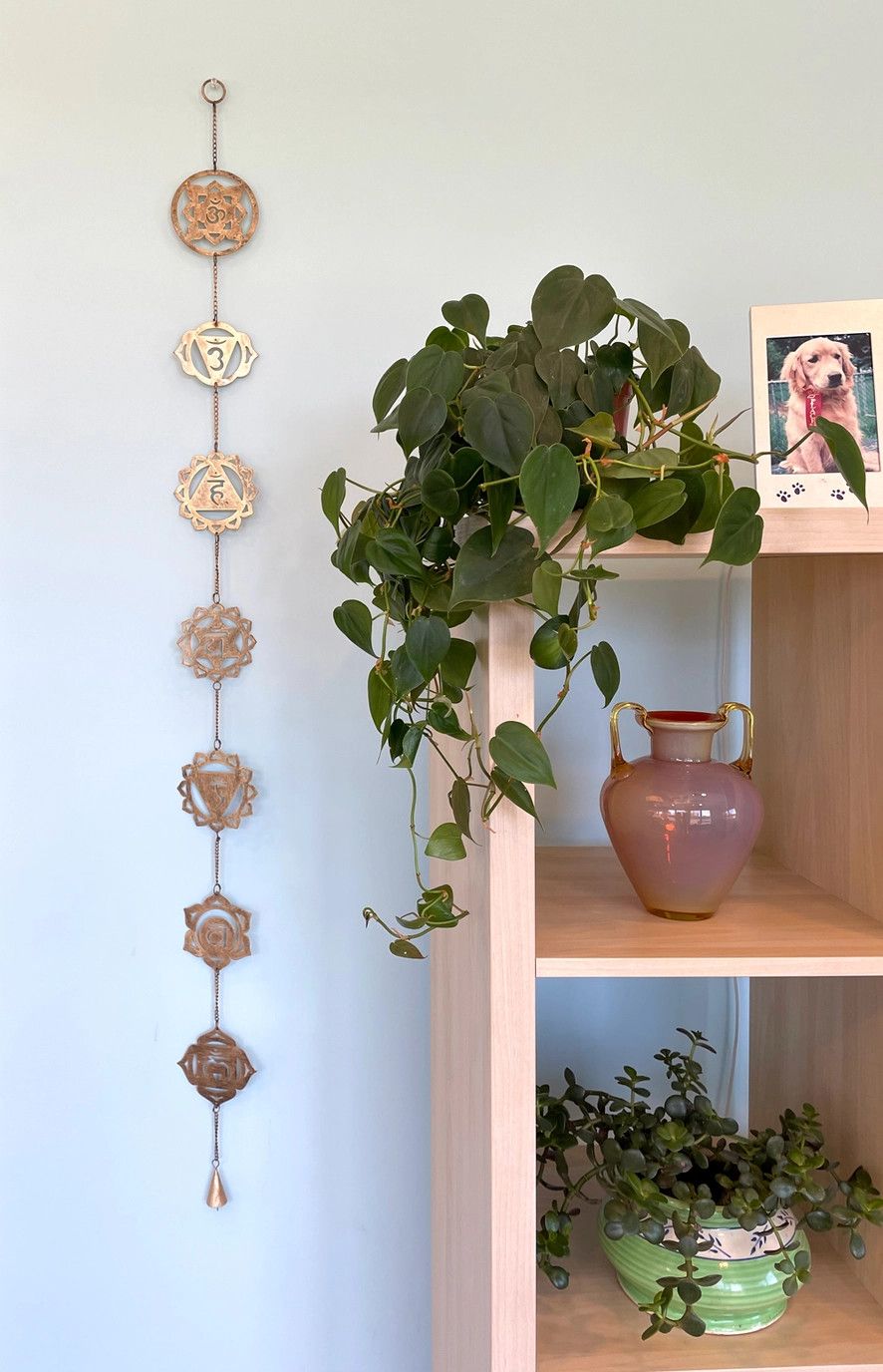 Gold Chakra Wind Chime, India