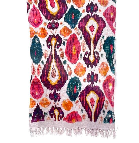 Retro Ikat Throw  / Beach Blanket, India