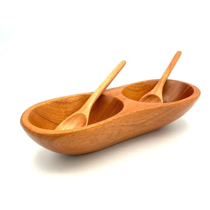 Tropical Hardwood Salsa Dish Small, Nicaragua