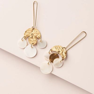 Rajani Mother of Pearl Chandelier Earrings, India