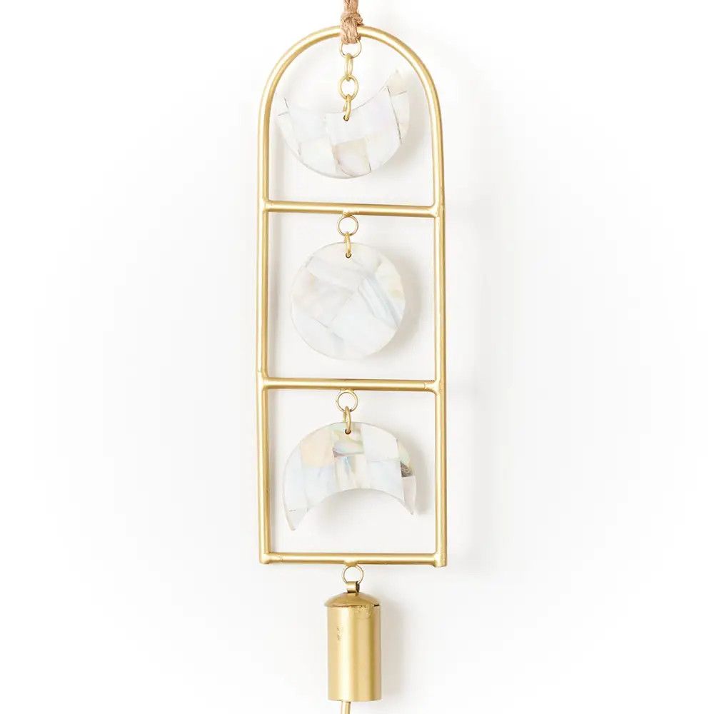 Chayana Moon Phase Mother of Pearl Wind Chime, India
