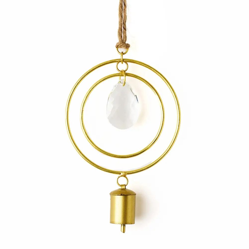 Suyra Two Circle Crystal Suncatcher Wind Chime, India