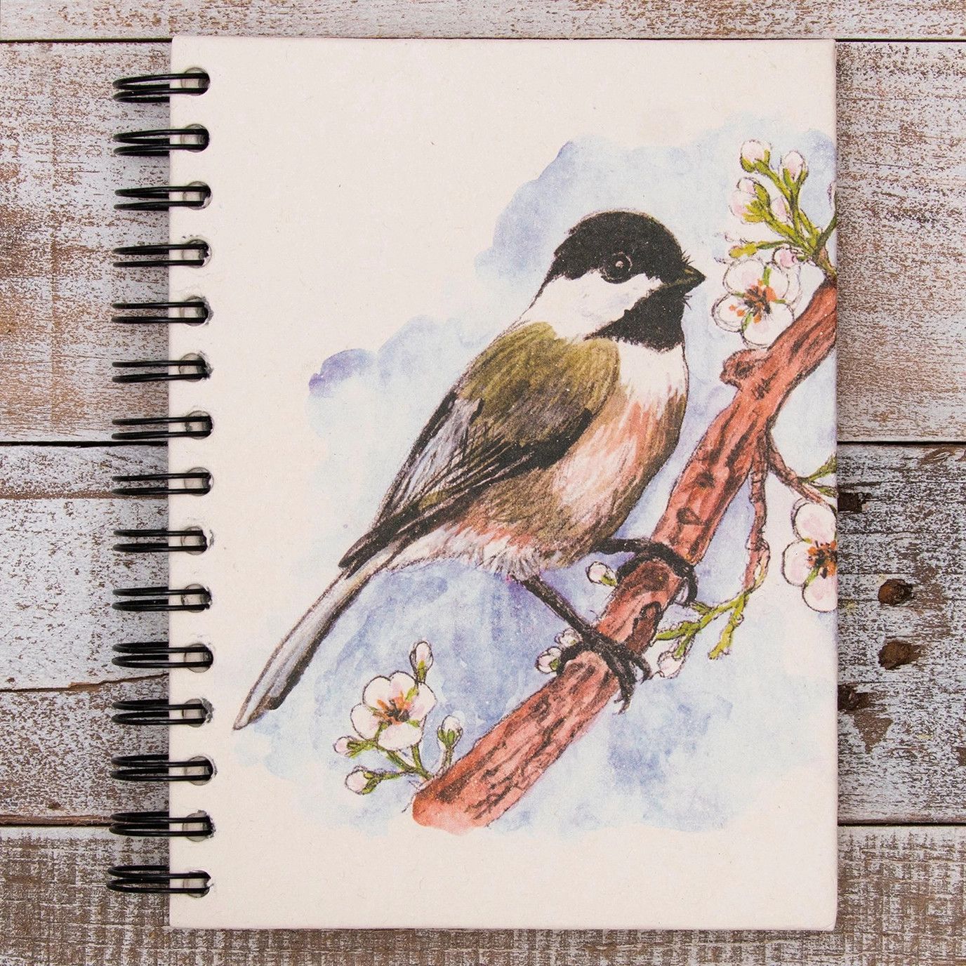 Large Notebook- Chickadee Sketch, Sri Lanka