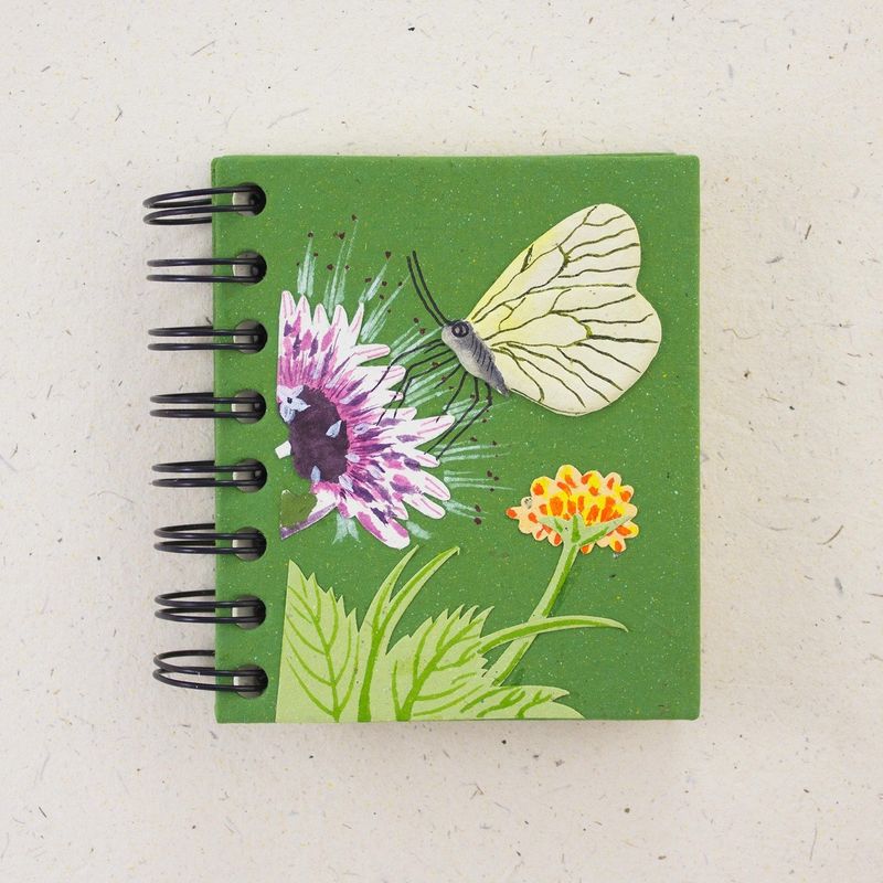 Small Notebook -Butterfly Dark Green, Sri Lanka